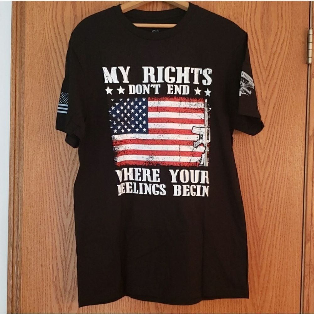 New in Pkg - "My Rights Don't End Where Your Feelings Begin" T-Shirt Sz XL